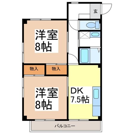 サニーハイツの物件間取画像